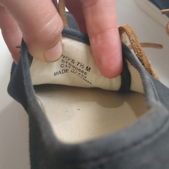 Sperry navy canvas sneakers size 7 1/2 - Picture 6 of 8